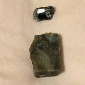 Two pieces genuine black Turmaline, protection stone